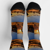  stoommotor op CPRR 229-rail op zonsondergang Sokken (Top)