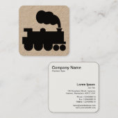 Stoommotor/plaatsteken Vierkante Visitekaartje (Voorkant / Achterkant)