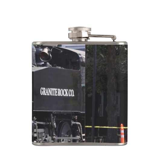 Stoommotor trein kolf heupfles (Achterkant)