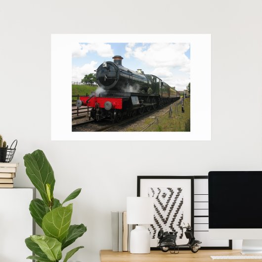  stoommotor, trein poster (Thuiskantoor)