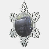 Stoommotor trein tin sneeuwvlok ornament (Rechts)