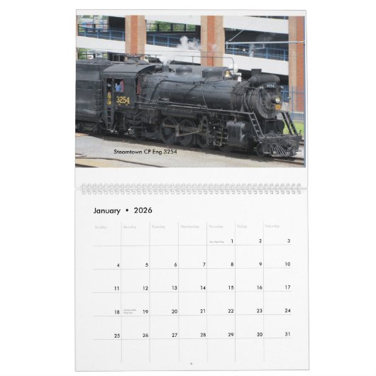 Stoommotoren Kalender (Jan 2026)