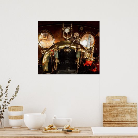 Stoommotorkap Poster (Keuken)