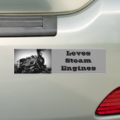 Stoommotorsticker Bumpersticker (Op auto)