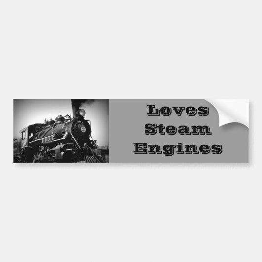 Stoommotorsticker Bumpersticker (Voorkant)
