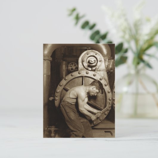 Stoompomp Briefkaart (Staand voorkant)