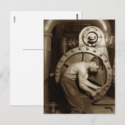 Stoompomp Briefkaart (Voorkant / Achterkant)