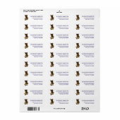 Stoompunk Ezel Stem Retouradres Etiket (Full Sheet)