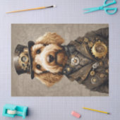 Stoompunk Gouden Doodle: Whimsische Decoupage Tissuepapier (Craft)