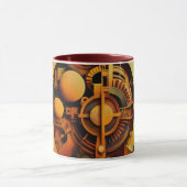 StoomPunk Gouden Mechanisme Abstract Mok (Midden)