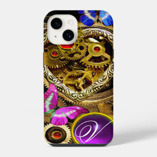 STOOMPUNK HART, TANDWIELEN, EDELSTENEN, VLINDERS M iPhone 14 HOESJE
