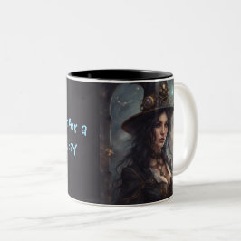 Stoompunk Heksenbrouwsel voor een Magische dag Tweekleurige Koffiemok