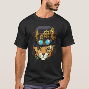 Stoompunk Kat Middeleeuwse Mechanische Victoriaans T-shirt