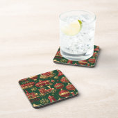 stoompunk kerst ornament coaster bier onderzetter (Rechterzijde)