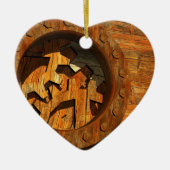 stoompunk klokken keramisch ornament (Voorkant)