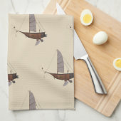 Stoompunk Luchtship Theedoek (Quarter Fold)