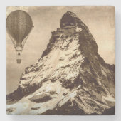 Stoompunk Matterhorn Stenen Onderzetter (Voorkant)