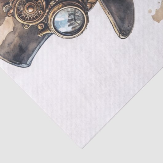 Stoompunk Oranjoetan Kunst Tissuepapier (Detail)