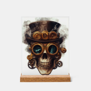 StoomPunk Schedel Motor Acryl Bord