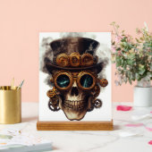 StoomPunk Schedel Motor Acryl Bord (Huwelijk)