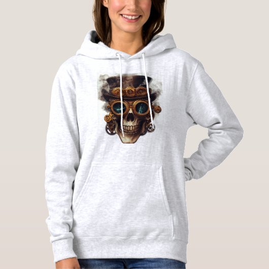 StoomPunk Schedel Motor Hoodie (Voorkant)