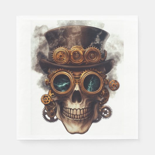 StoomPunk Schedel Motor Servet (Voorkant)