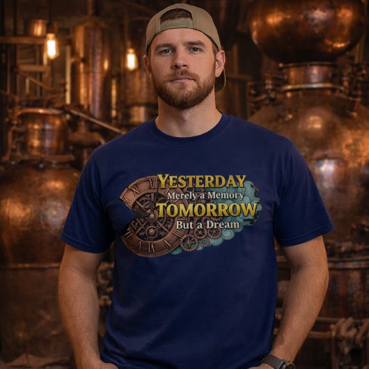 StoomPunk Tijdmachine - Gisteren & Morgen Marinebl T-shirt