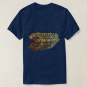 StoomPunk Tijdmachine - Gisteren & Morgen Marinebl T-shirt (Design voorkant)