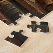 stoompunk uil klokwerk kunst puzzel (Zijkant)
