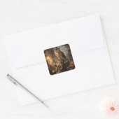 stoompunk uil klokwerk kunst stickers (Envelop)