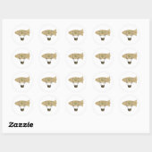 stoompunk zeppelin luchtschip ronde sticker (Vel)