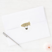 stoompunk zeppelin luchtschip ronde sticker (Envelop)