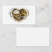 Stoompunkhart met een manometer aanbevelingskaartje (Voorkant / Achterkant)