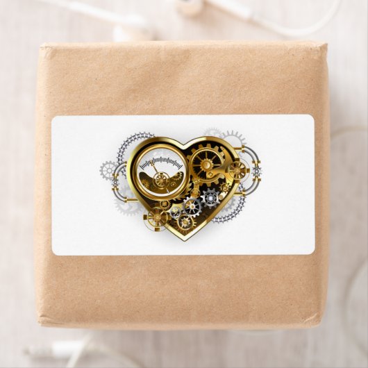 Stoompunkhart met een manometer etiket (Insitu)