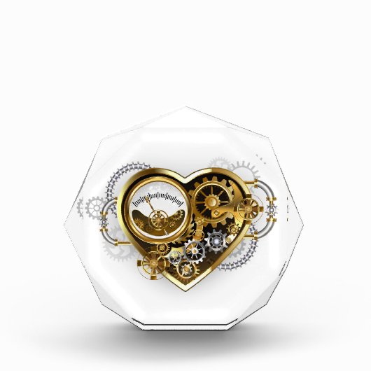 Stoompunkhart met een manometer fotoblokken (Voorkant)