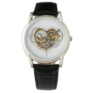 Stoompunkhart met een manometer horloge