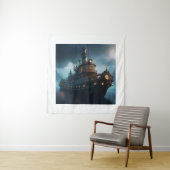 stoompunksleepboot wandkleed (In situ)