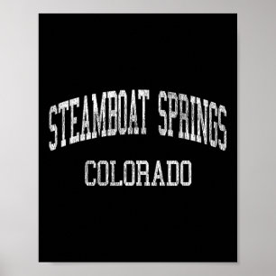 Stoomsboot Springs Colorado Co Vintage Atletiek Sp Poster
