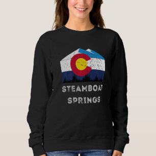 Stoomsboot Springs Colorado Vintage Grafische Ski Trui