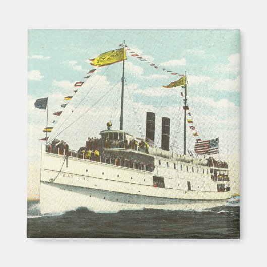 Stoomschip Bay Line - Cape Cod Magneet (Voorkant)