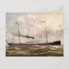 Stoomschip Louise 1800s Briefkaart