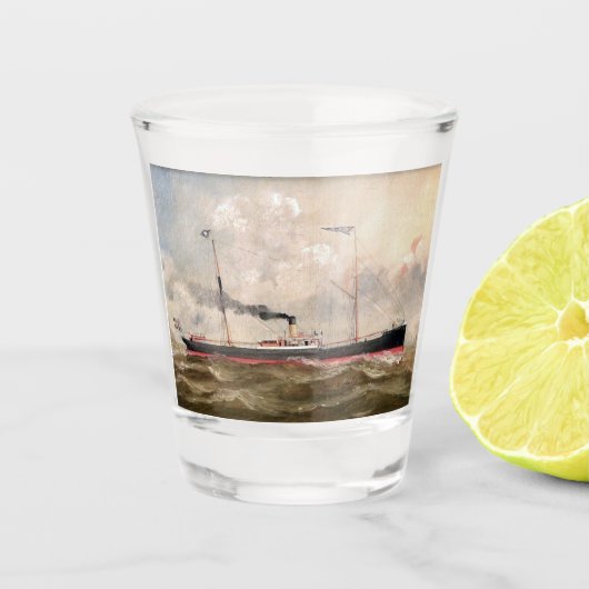 Stoomschip Louise 1800s Shot Glas (Voorkant)