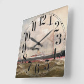 Stoomschip Louise 1800s Vierkante Klok (Hoek)