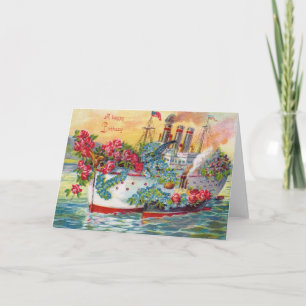 Stoomschip Rose Forget Me Not Oceaan Kaart