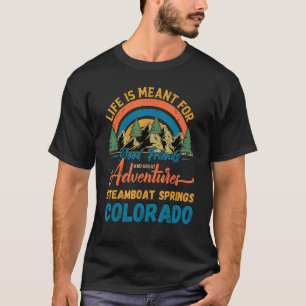 Stoomschip Springs Colorado Vintage Grafisch Wande T-shirt