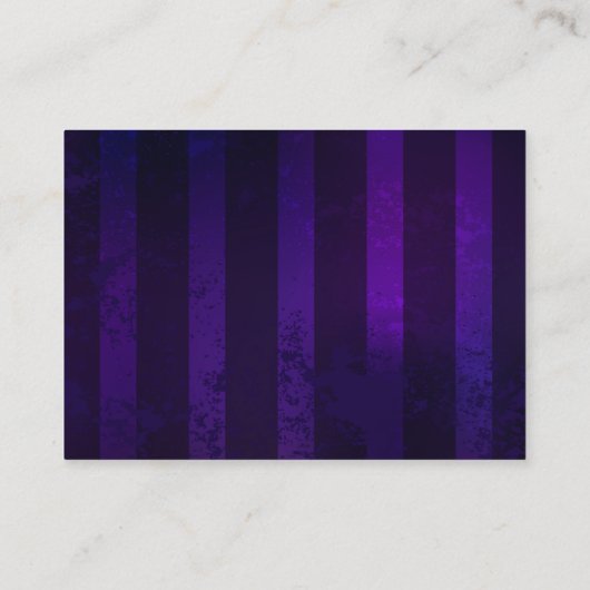 Stoomspinnenwebspin op paarse achtergrond contactkaartje (Achterkant)