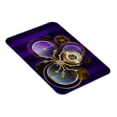 Stoomspinnenwebspin op paarse achtergrond magneet (Rechterzijde)