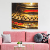 Stoomstempel - Doodschrijver Canvas Afdruk (Insitu (Woonkamer))