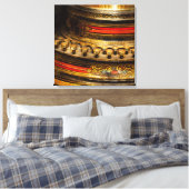 Stoomstempel - Doodschrijver Canvas Afdruk (Insitu (Slaapkamer))