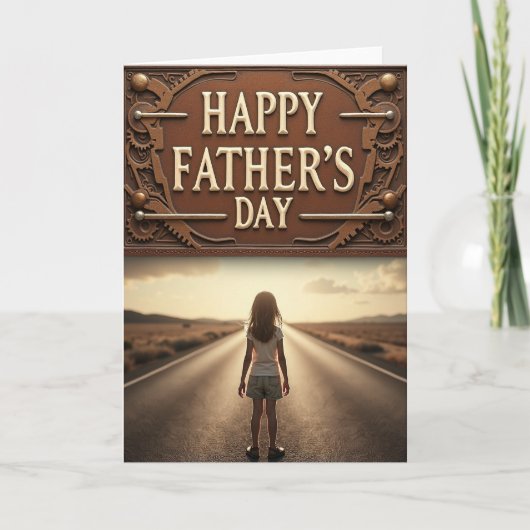 Stoomstempel Vaderdag Bord Kaart (Voorkant)